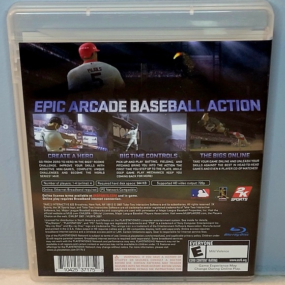The Bigs - MLB (2007) CIB, Black Label, PS3 - Picture 2 of 5